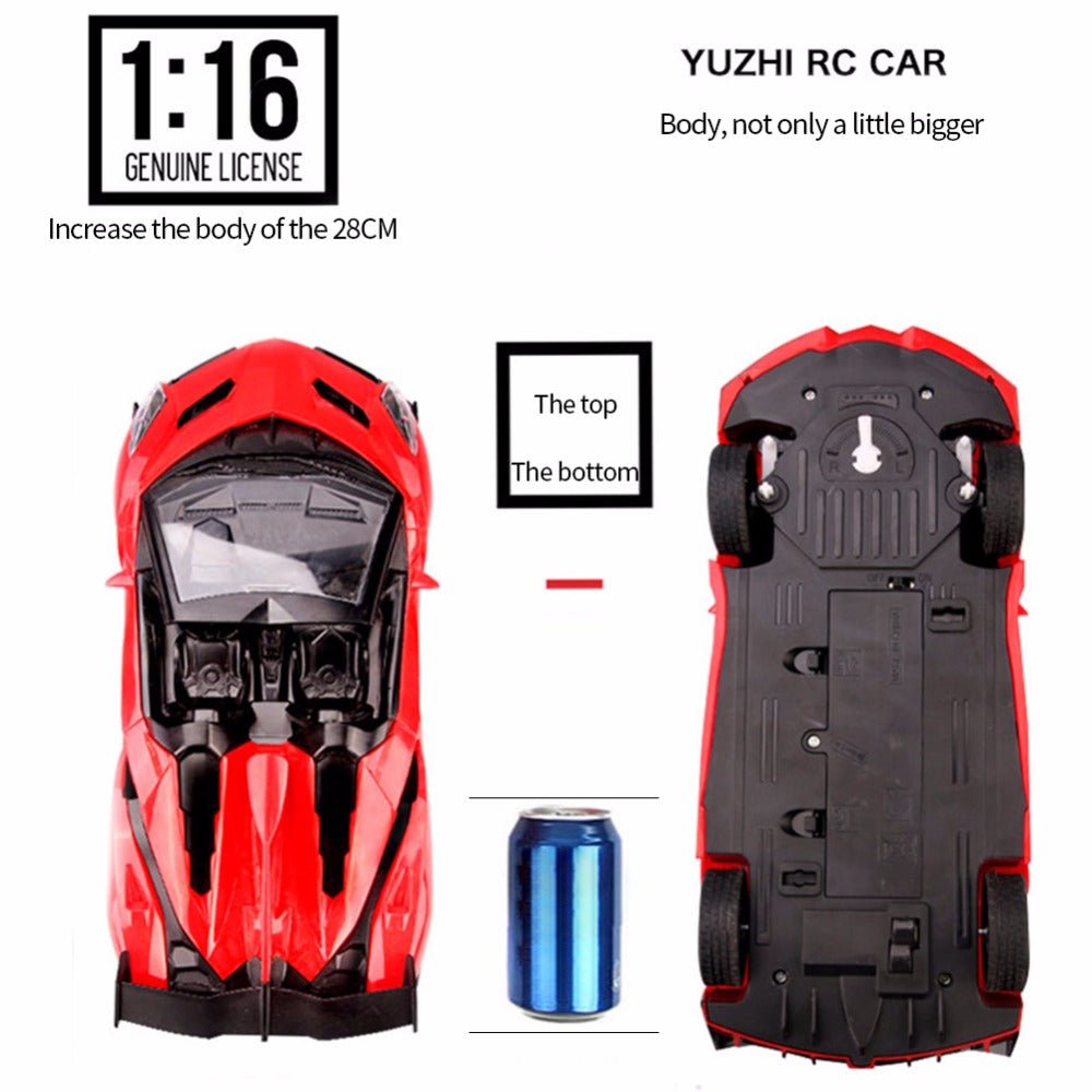 Carrinho de Corrida de Controle Remoto 1:16 com LED