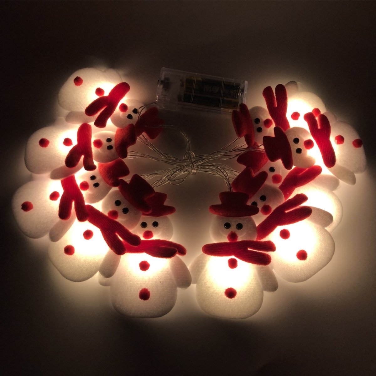Cordão de Luz LED de Natal com Enfeites