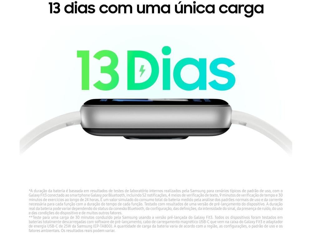 Smartband Samsung Galaxy Fit3 Prata