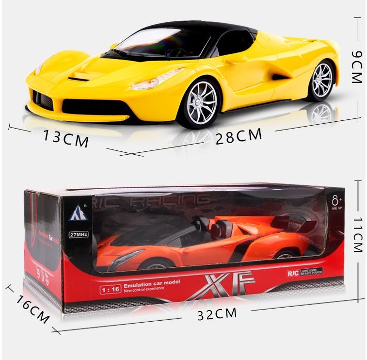 Carrinho de Corrida de Controle Remoto 1:16 com LED