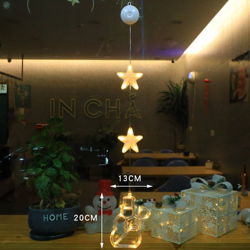 Kit com 3 Enfeites de Janela LED para Natal