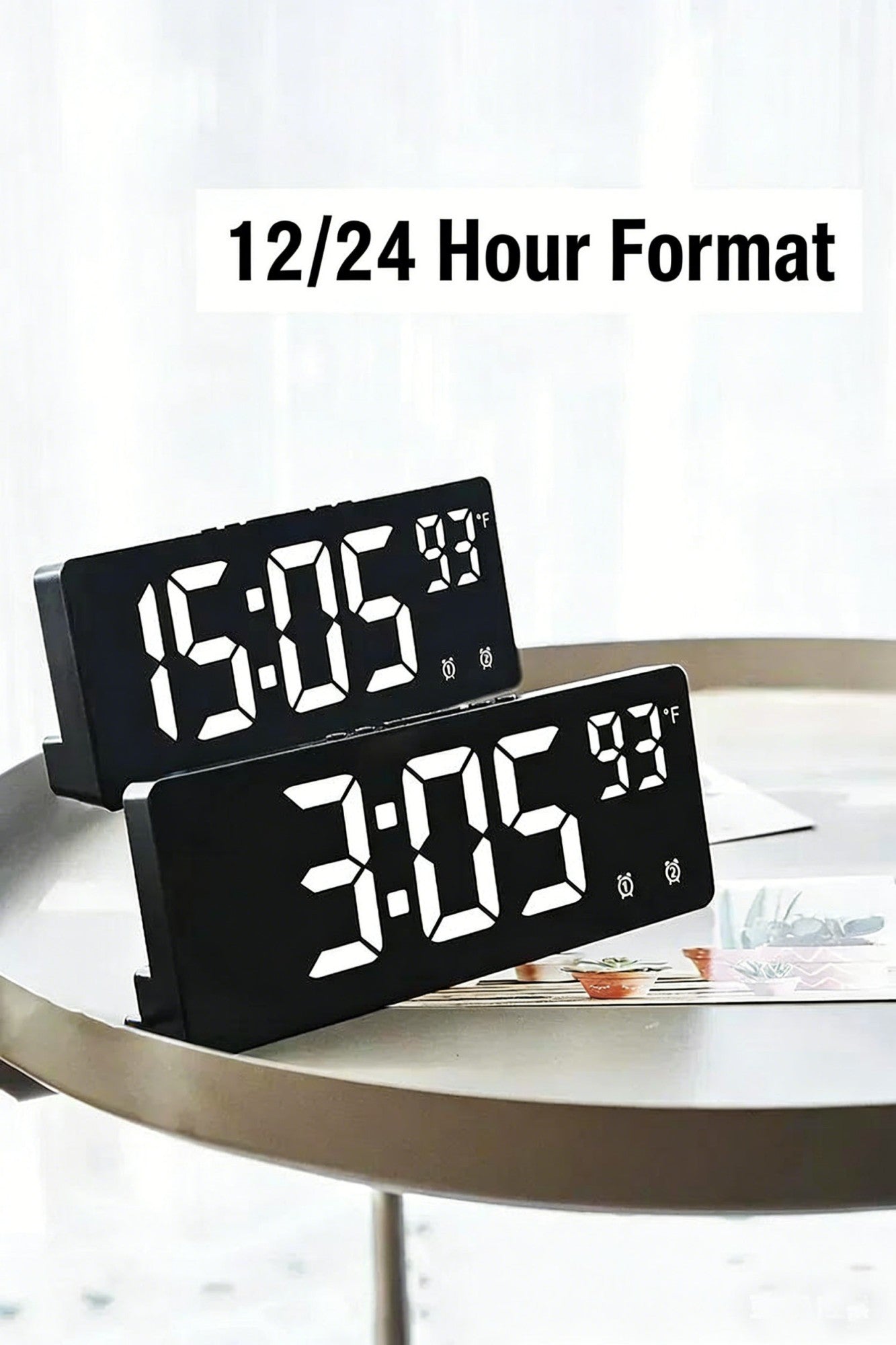 Despertador Digital LED com Temperatura e Função Soneca
