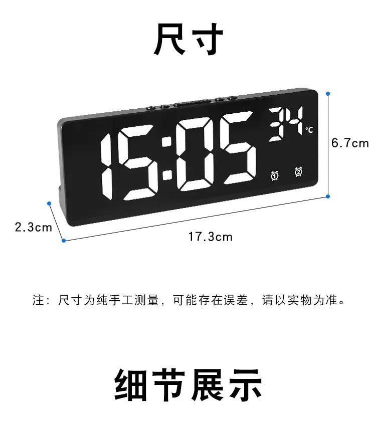Despertador Digital LED com Temperatura e Função Soneca