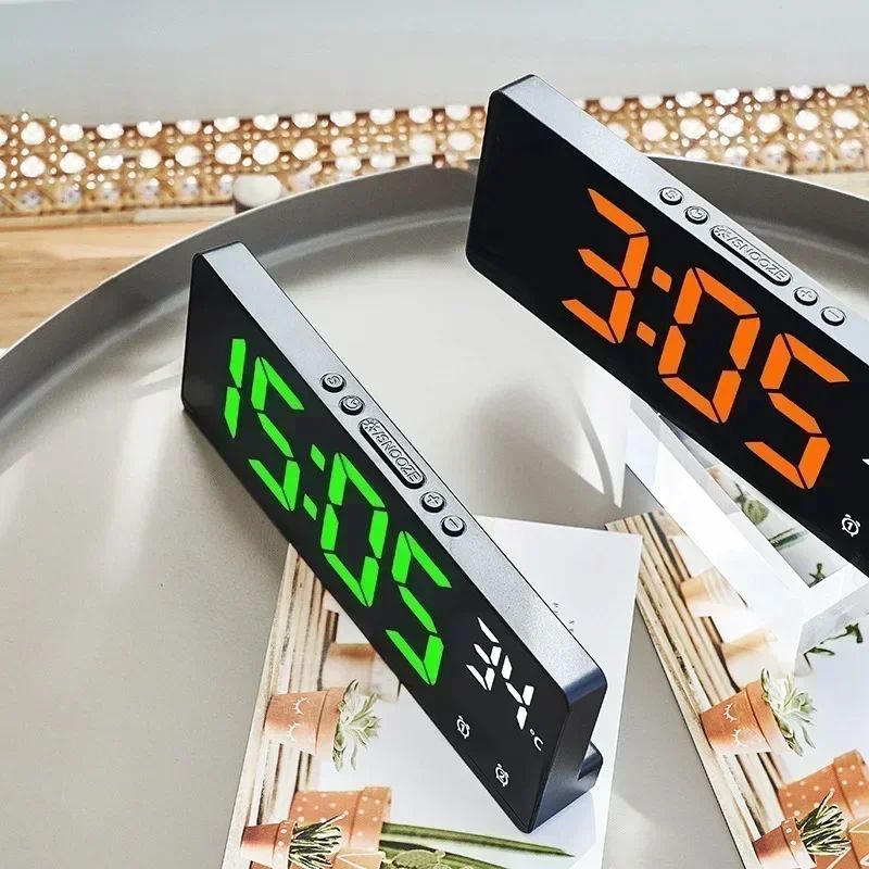 Despertador Digital LED com Temperatura e Função Soneca