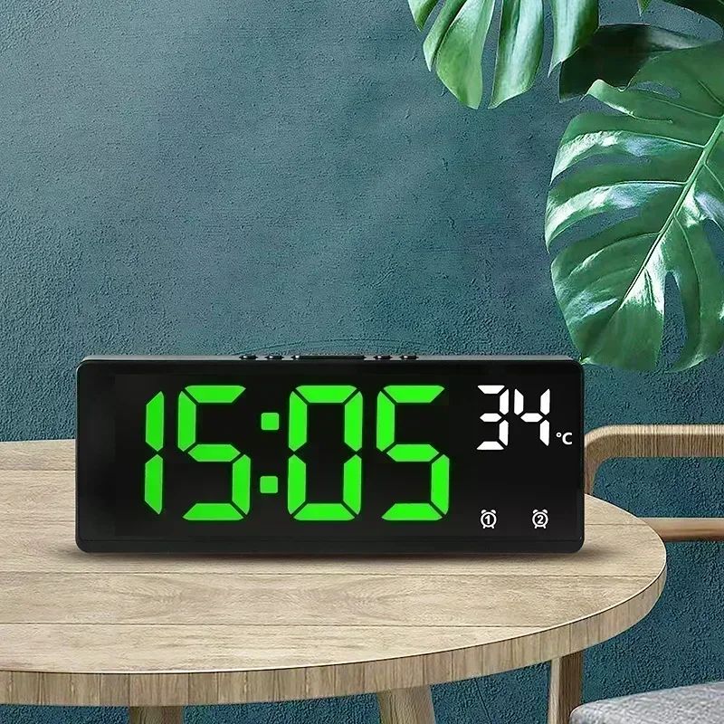Despertador Digital LED com Temperatura e Função Soneca