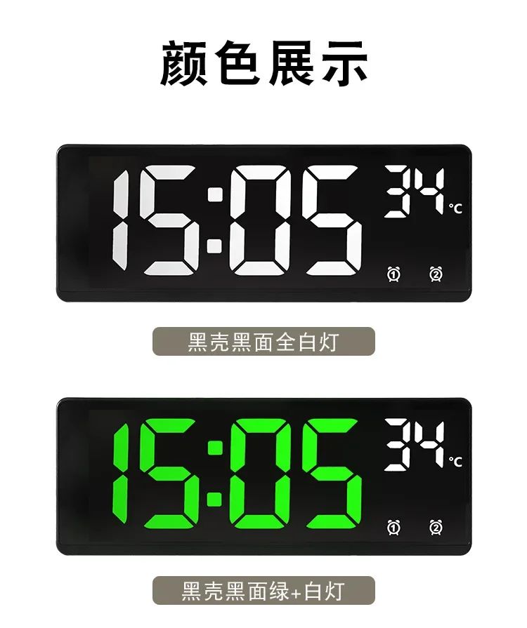 Despertador Digital LED com Temperatura e Função Soneca
