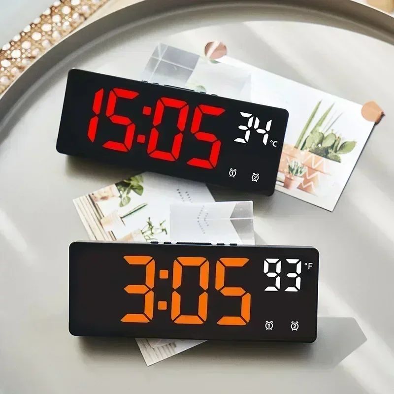 Despertador Digital LED com Temperatura e Função Soneca