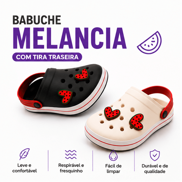 Babuche Melancia com Tira Traseira