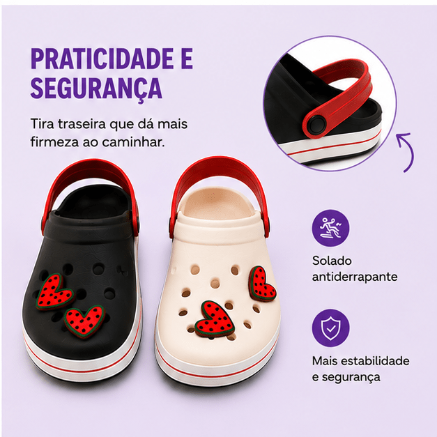 Babuche Melancia com Tira Traseira