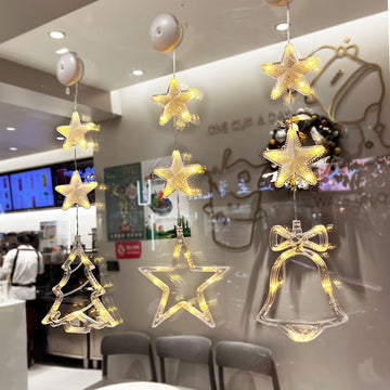 Kit com 3 Enfeites de Janela LED para Natal