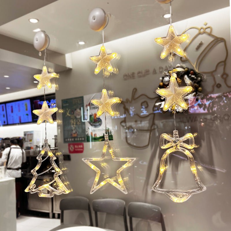 Kit com 3 Enfeites de Janela LED para Natal