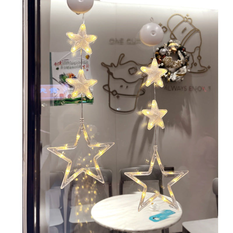 Kit com 3 Enfeites de Janela LED para Natal