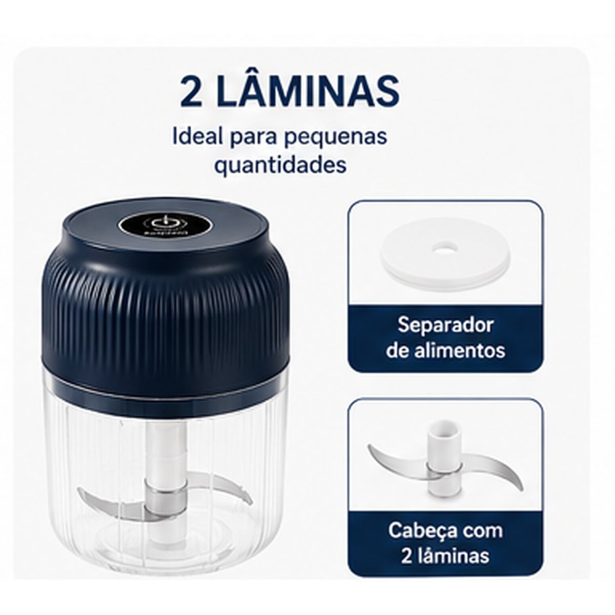 Mini Triturador Elétrico Portátil 250 ml