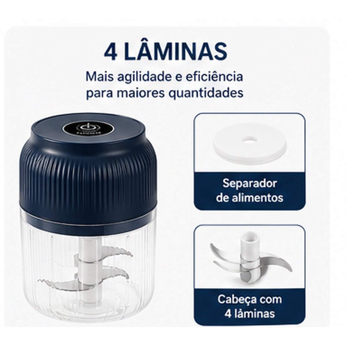 Mini Triturador Elétrico Portátil 250 ml