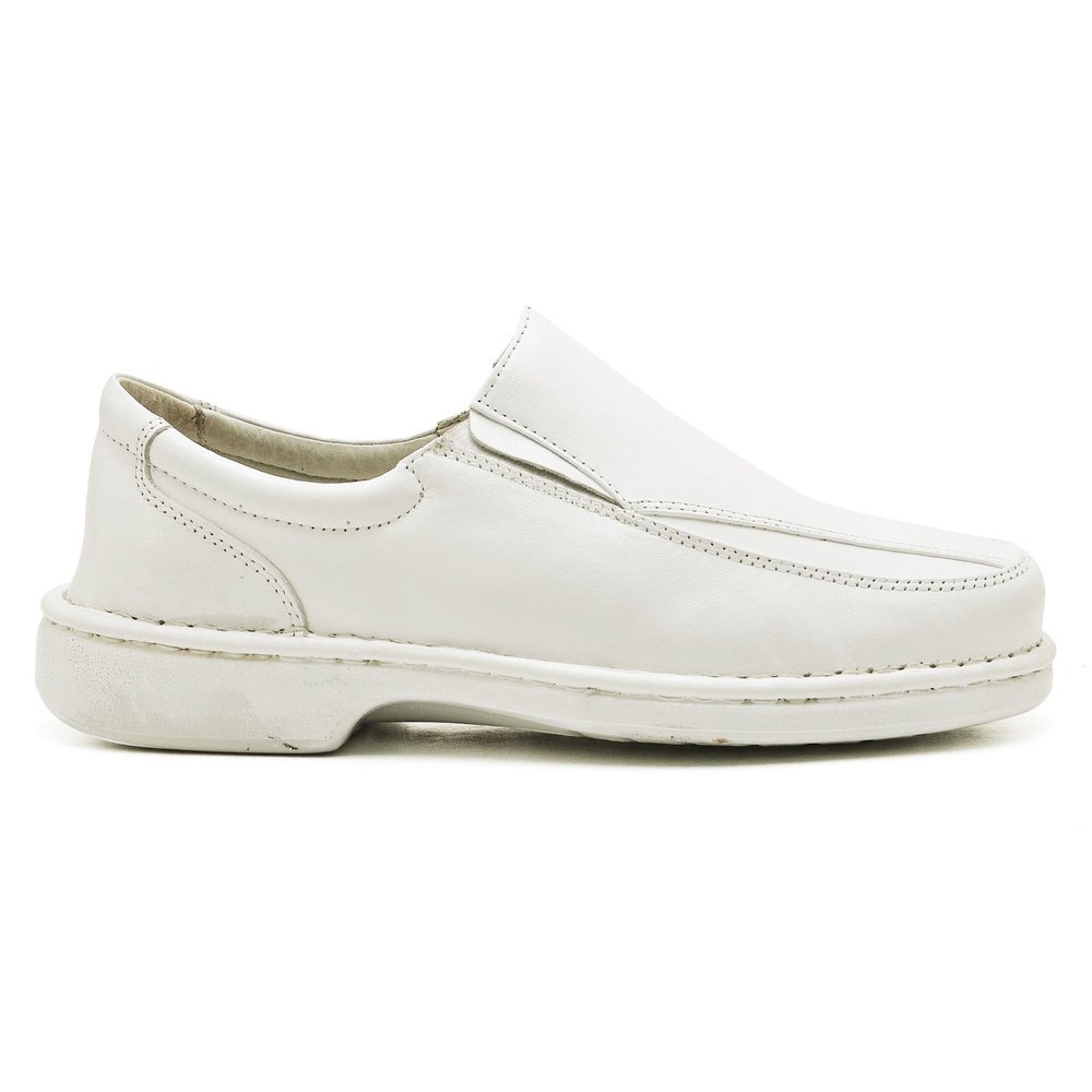 Sapato Casual Masculino em Couro Branco