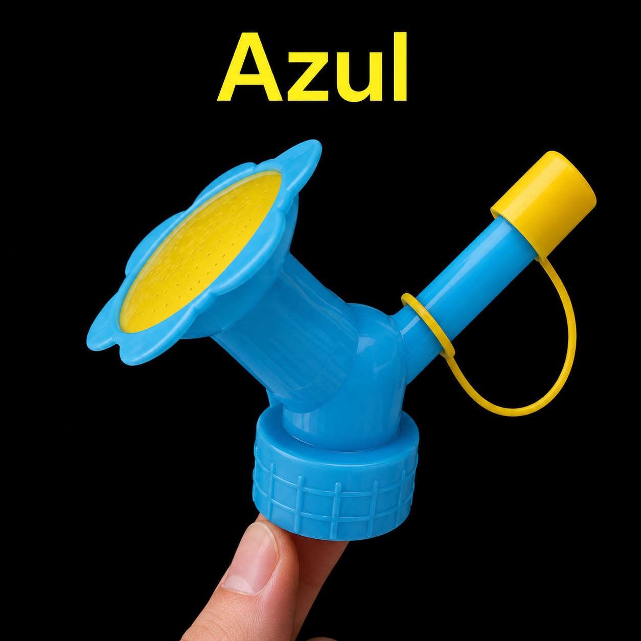 Bico Regador azul com detalhes amarelos