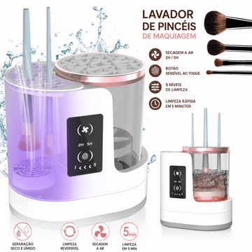 Lavador Elétrico de Pincéis de Maquiagem 2 em 1